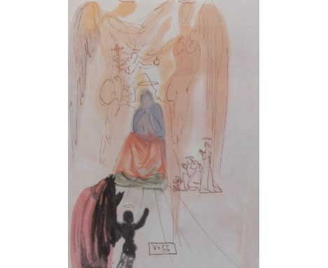 Salvador DALI (1904-1989) Lithographie Angels signed and numbered 90/100. Lithografie Angels, getekend en genummerd 90/100. 2