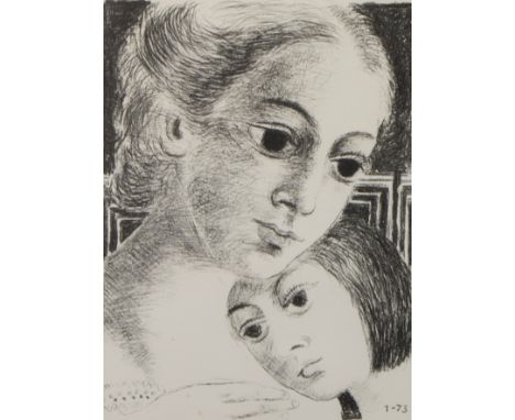 Paul DELVAUX (1897-1994) Lithograph 'The doll' 1973. Signed and numbered 59/75. Lithografie 'The doll' 1973. Getekend en genu