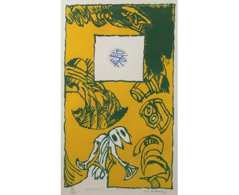 Pierre ALECHINSKY (1927) Lithograph Les herbes potagères Signed, numebered 67/125 and dated 1977. Lithografie Les herbes pota