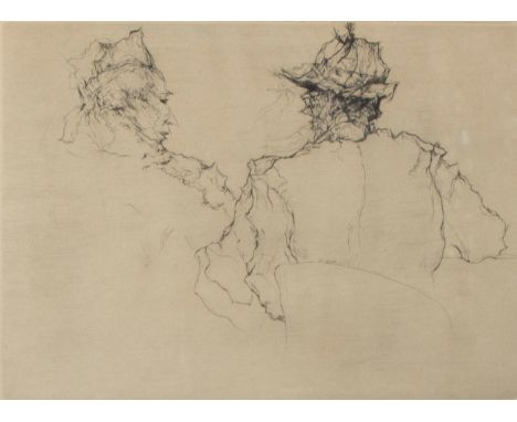 Jules De Bruycker Etching Gens de chez nous, signed and numbered 60/100. Ets Gens de chez nous, getekend en genummerd 60/100.