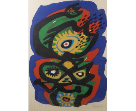 Anton ROOSKENS (1906-1976) Lithograph Birds 1973 Signed, numbered 51/100 and dated '73. Lithografie Birds 1973. Getekend, gen