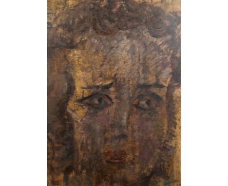 Jules DE SUTTER (1895-1970) Oil on panel Head of a girl, signed. Olie op paneel Meisjeshoofd, gesigneerd. 73 x 54 cm