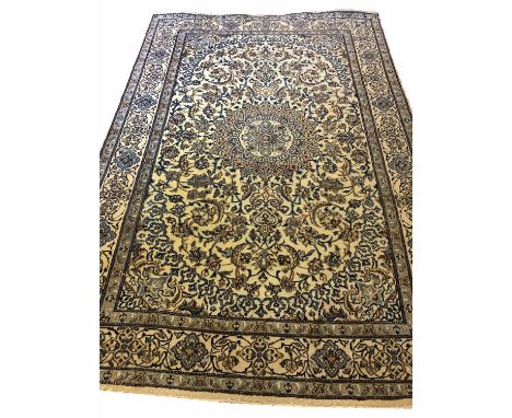 FINE PERSIAN NAIN CARPET, 300cm x 203cm.