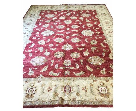 FINE SULTANABAD CARPET, 365cm x 275cm.