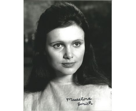 Madeline Smith James Bond actress signed 10x8 b/w young portrait photo. Good Condition. All signed pieces come with a Certifi