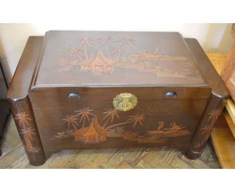An Eastern decorative trunk
