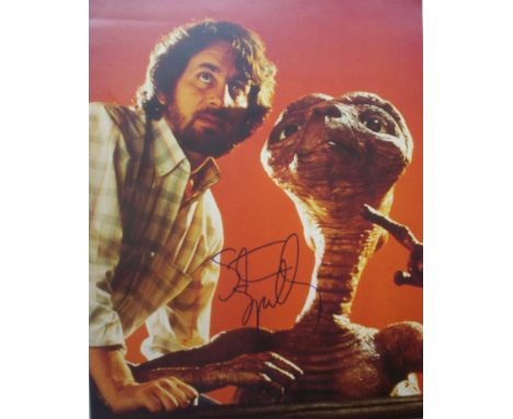 SPIELBERG STEVEN: (1946-     ) American Film Director, Academy Award winner. Signed colour 11 x 14 photograph of Spielberg in