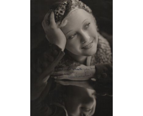 TWELVETREES HELEN: (1908-1958) American Actress. Scarce vintage signed and inscribed 8.5 x 13 photograph of the actress in a 