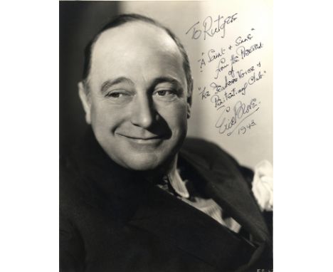 BLORE ERIC: (1887-1959) English Comic Actor. Vintage signed and inscribed 11 x 14 photograph of Blore in a head and shoulders