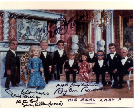 THUNDERBIRDS: A colour 10 x 8 photograph showing the marionette puppet characters of the 1960s British Science Fiction televi