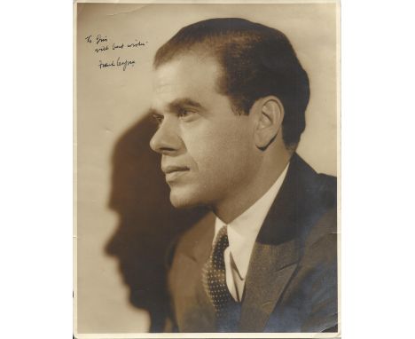 CAPRA FRANK: (1897-1991) Italian-American Film Director, Academy Award winner. Vintage signed and inscribed sepia 7.5 x 10 ph