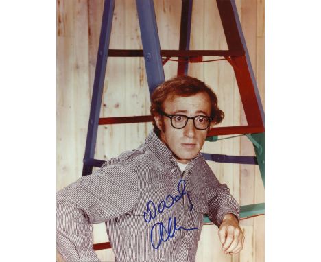 ALLEN WOODY: (1935-     ) American Film Director, Actor & Comedian, Academy Award winner. Signed colour 8 x 10 photograph of 
