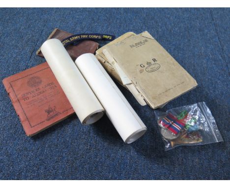 Army Pay Corps an interesting assortment of items inc Africa star group all relating to 7663157 S/Sgt G.W.Gibbons  