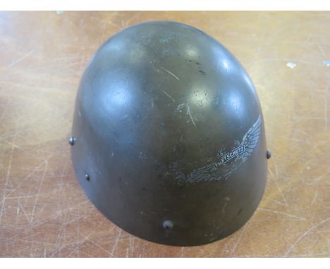 WW2 scarce Czechoslovakian Luftschutz helmet captured helmet used by the Germans for civil defence   