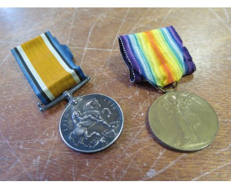 BWM & Victory medals to G/33829 Pte R A Horton 5th bn Middlesex Reg enlisted 14-9-16 discharged due to wounds 14-9-18  