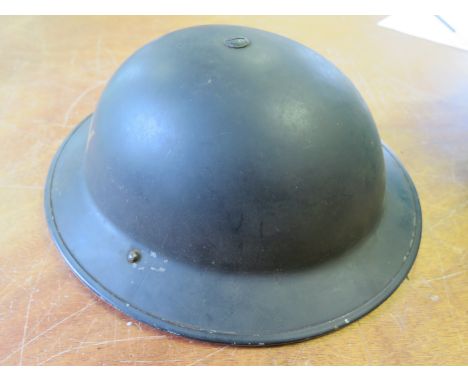 Helmet WW2 home front stencilled on the front 18 CARTY (no 18 cartway rail rolling stock) scarce complete with lining and chi