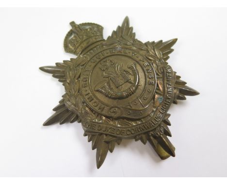 The Duke of Cornwall's Light Infantry, KC, helmet plate