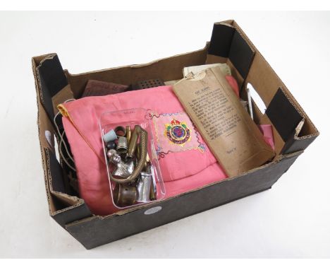 Job lot of general militaria including: water bottles, gas eye shields, field dressings, oil bottle, magnifier, rifle sling, 