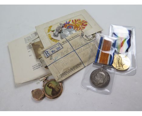 Royal Fusiliers lot comprising WW1 pair to 5841 Pte C.W. Wass 1- Lond. R. in original Registered letter envelope plus 9ct. go