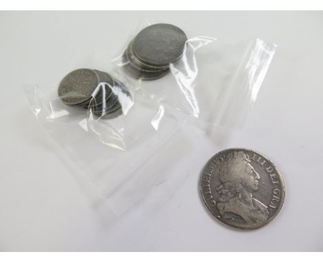 GB Early Milled Silver (13) William III including Crown 1696 Octavo VG, Halfcrown 1696 small shields VG, Halfcrown 1697N (Nor