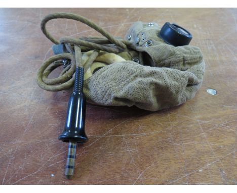 R.A.F. WW2 scarce E type flying helmet nice example complete with looming headphones   