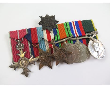 MBE group mounted as worn - MBE (Military), 1939-45 Star (R.S.M. R Watts MBE 2/Kensingtons), France & Germany Star (R.S.M. R 