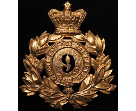 Badge - Victorian o/r Shako plate for the 9th Foot (Norfolks) c1869-1878.