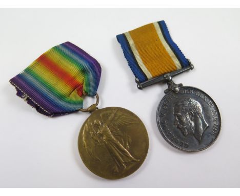 BWM & Victory Medal to 19728D.A. R H Hinchliffe DH RNR. With copy service papers. Born Longwood, Huddersfield. (2)