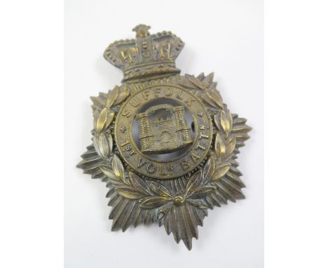Suffolk Regt 1st Volunteer Battn Helmet plate
