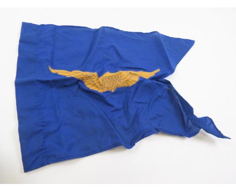 American Helicopter pennant shows a pair of aircrew wings on a blue background, probably 1970-80"s date