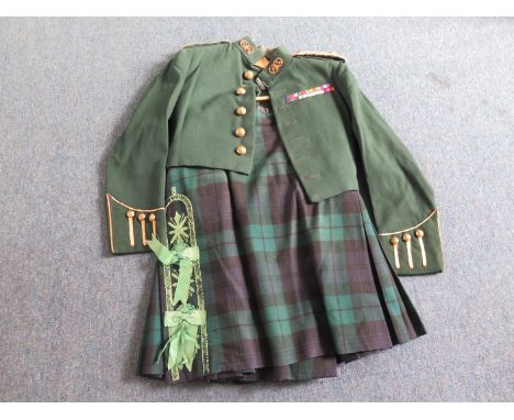 Officers No 1 Full dress uniform Argyll & Sutherland Highlanders dated 1952, formerly belonging to Lt Col G E C Ash 1st Bn A 