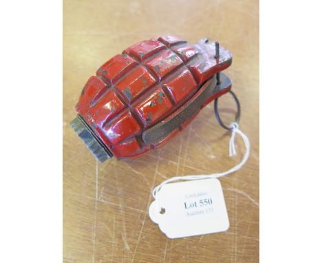 Grenade no 36 MK1 mills made by A.B & S Ltd good example painted in red possibly for drill purpose for the Home Guard  