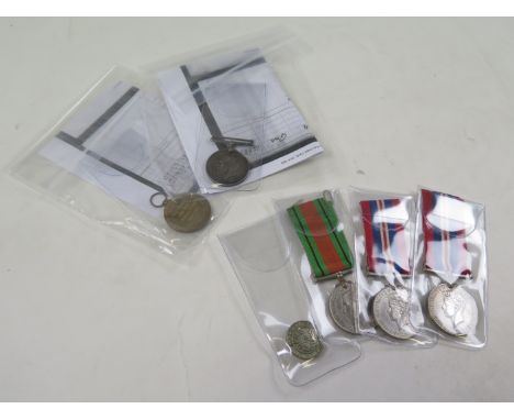 Various medal inc WW1 BWM to Pte Gleeson RA, WW1 Victory Medal Spr Marsham RE, WW2 War Badge engraved W/5222 S/Sgt R Burton A