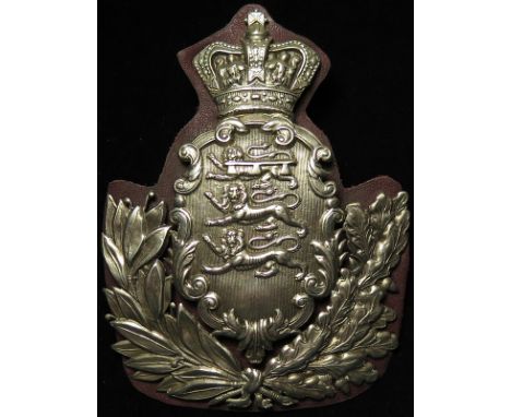 Duke of Lancaster's Own Regiment of Yeomanry Cavalry Victorian helmet plate. Silver coloured