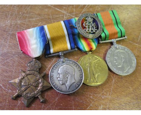 1915 Star Trio and Silver War Badge (mounted for wear) to MB29 Motor Boatman H. R. Buckamster Coastal Motor Boats, Royal Nava