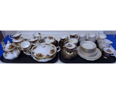 Royal Albert tea service/dish; Queen Anne china set; Commemorative mug; Royal Albert tea cups and saucers Condition report: s