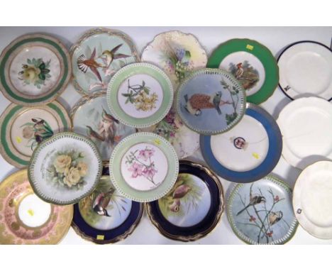 Collection of cabinet plates, to include a pair of Spode Game Birds plates, a pair of Royal Worcester W. Hale plates, five pl