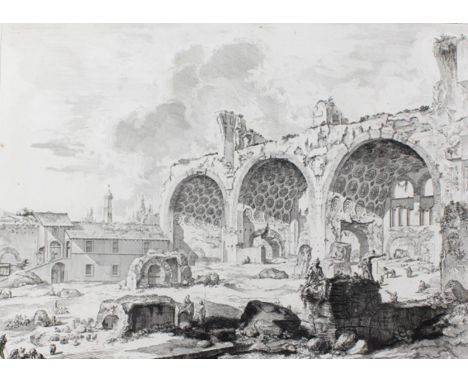 Piranesi, Giovanni Battista: (1720 Mogliani - Rom 1778). "Veduta degli avanzi del tablino della Casa aurea di Nerone, detti v