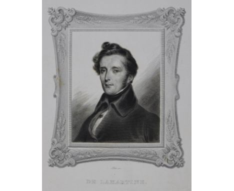 Lamartine,(A.)de.: Oeuvres. 4 in 2 Bdn. Paris, Gosselin u. Furne 1832. Gr.8°. Mit 1 gest. Portrait u. 3 Stahlst.-Taf. nach Jo