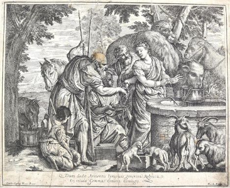 Meloni, Francesco Antonio: (1676 Bologna - Wien 1713). Rebecca am Brunnen. Dum dedit Armentis lymphas generosa Rebecca... Kup