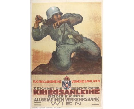 Kühn, Carl Heinrich Walter: (1895-1970). K.k. priv. Allgemeine Verkehrsbank, Wien. Zeichnet die siebente österr. Kriegsanleih