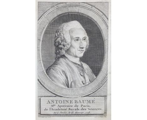 Baume,(A.).: Chymie experimentale er raisonnee. 3 Bde. Paris, Didot le Jeune 1773. Mit gest. Portrait-Front. von A. de St. Au