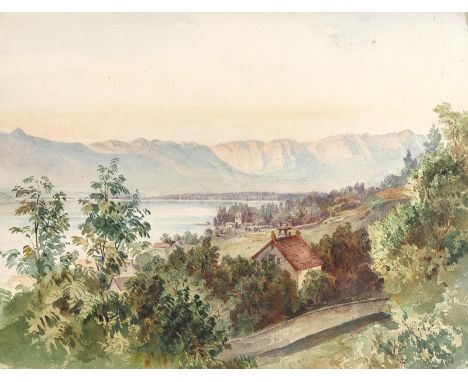 Starnberg: und Alpenraum. 4 Aquarelle, teils mit Bleistift mit Darstellungen aus den Alpen. Ende 19./Anfang 20.Jhdt. Zw. ca. 