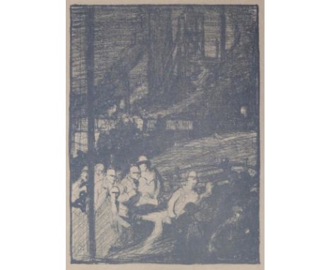 Frelaut, Jean: (1879 Grenoble - Vannes/Morbihan 1954). Landschaft mit Segelschiffen. Radierung. 1919. 12 x 20 cm. Unt. li. mi