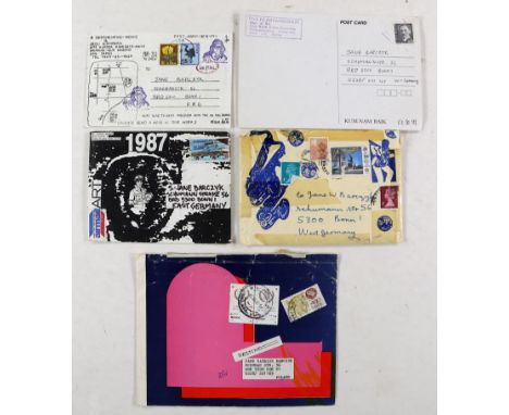Sammlung von: 68 Postkarten und Briefen aus Großbritannien. USA, Mexico, Brasilien, Korea und Japan. Um 1987.  ╔Darunter:╗ Ge