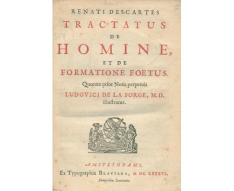 Descartes,R.: Tractatus de homine. et de formatione foetus. Quorum prior notis perpetuis Ludovico de la Forge, M.D. illustrat