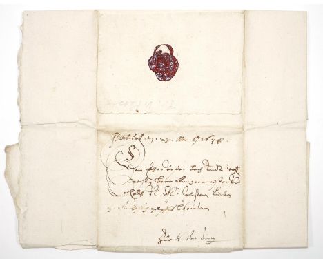 Friedrich Landgraf: von Hessen-Eschwege, schwedischer Generalmajor (1617-1655). Eh. Brief mit Unterschr., dat. im Hauptquarti