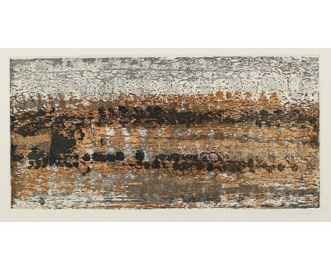 Sandig, Armin: (1929 Hof - Hamburg 2015). Ohne Titel. 3 (Farb)Radierung, 1960/65. Zw. 10,5 x 19 u. 14,5 x 29,5 cm. Je mit bre