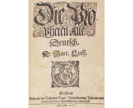 Biblia germanica.: [Biblia, Das ist: Die gantze heilige Schrifft Deutsch. D. Marth. Luth. Mit den Summarien D. Leonh. Hütters