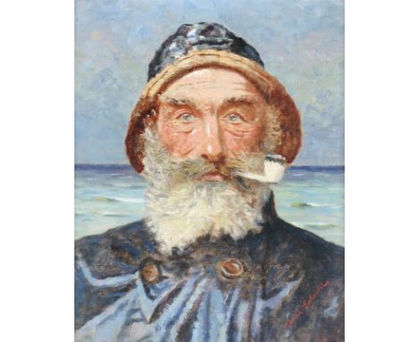 Gscheidel, Martin: (1857 Königsberg - Misdroy 1945). Portrait eines Seemanns. Brustbild. Öl auf Lwd. 41,5 x 33,5 cm. Unt. re.